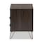 Baxton Studio Glover Modern Dark Brown Finished Wood and Rose Gold-Tone Finished Metal 2-Drawer Nightstand 179-11220-Zoro - alternate 5